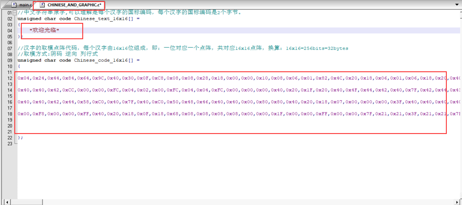 CHINIESE_AND_GRAPHIC.c源文件编辑