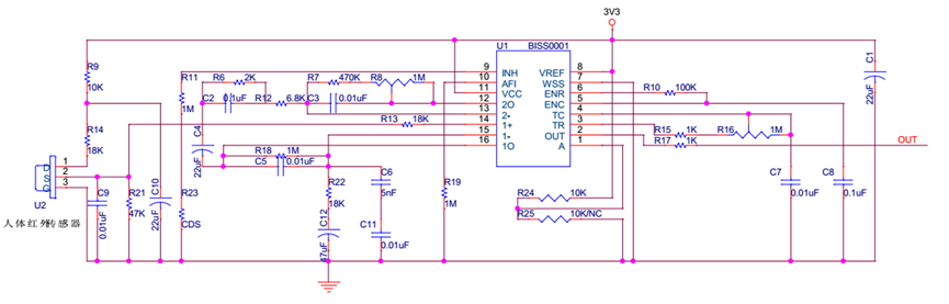 红外探测传感实验硬件接口原理